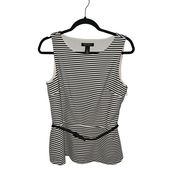 White house black market 
Women's sleeve white and black horizontal stripes 
10 - Picture 1 of 3